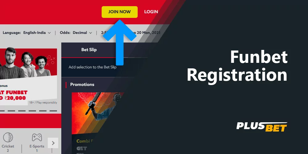 Funbet Registration step by step