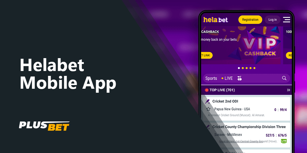 Helabet mobile app