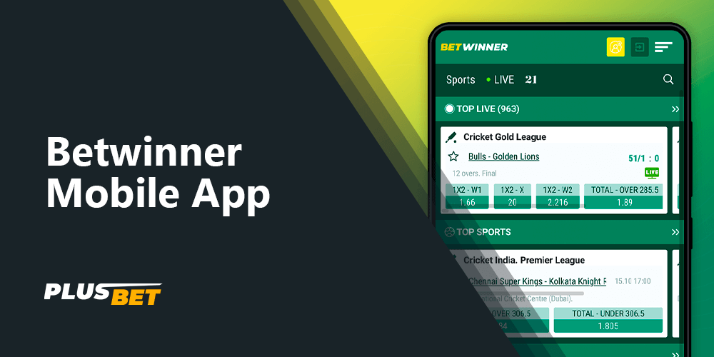 Betwinner App for mobile betting on Android and iOs devices