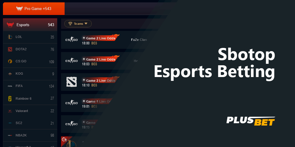 Sbotop Esports Betting in India