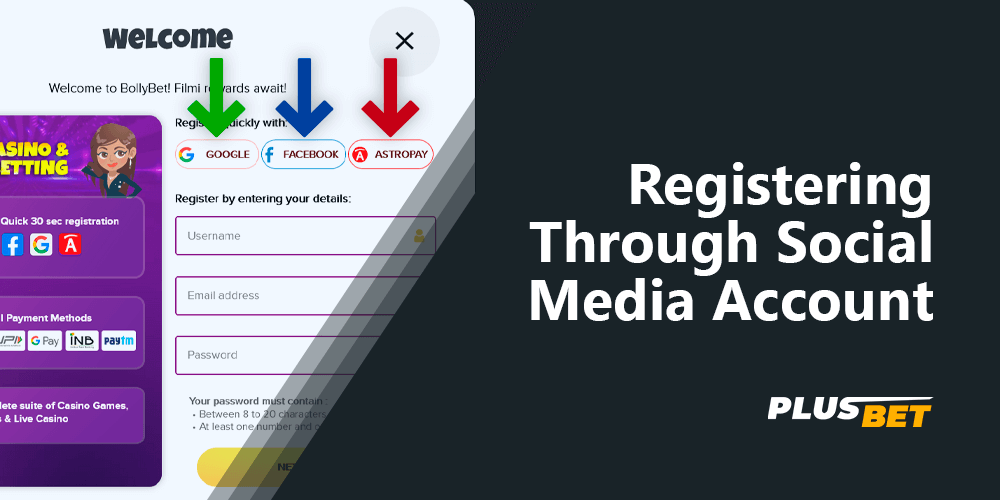 Registration through social networks. Step-by-step instruction