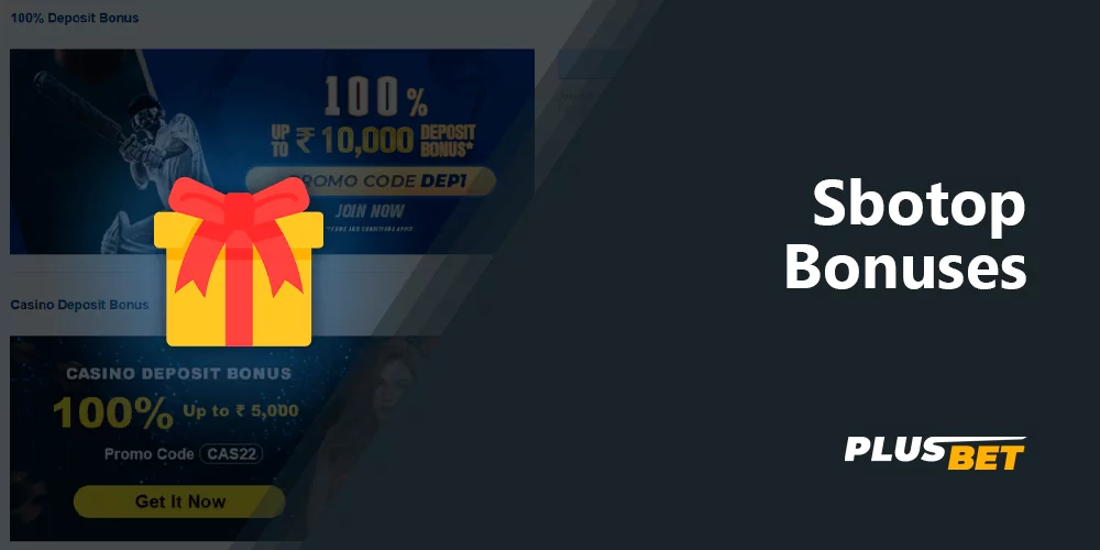 Sbotop all Bonuses for new indian players