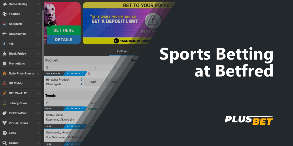 Betfred India is a bookmaker offering a variety of sports