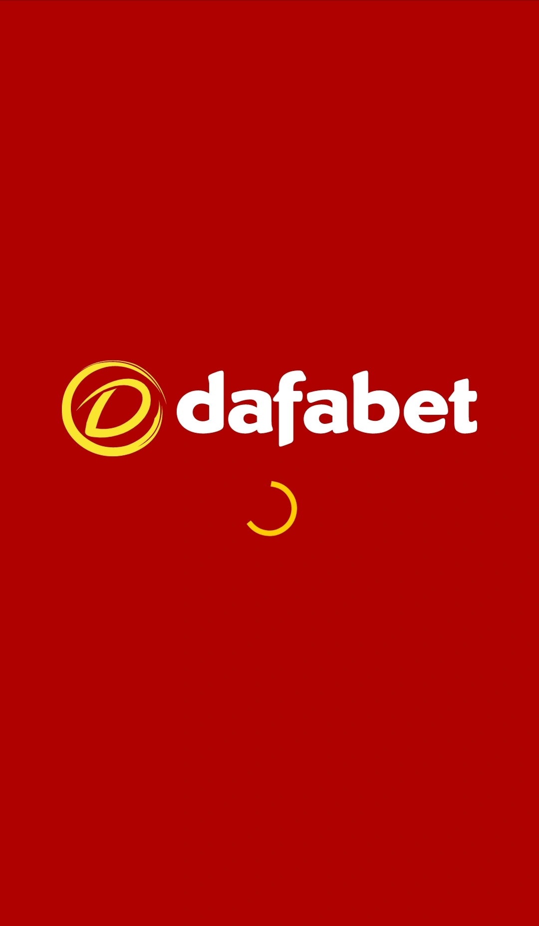 The dafabet app loading screen