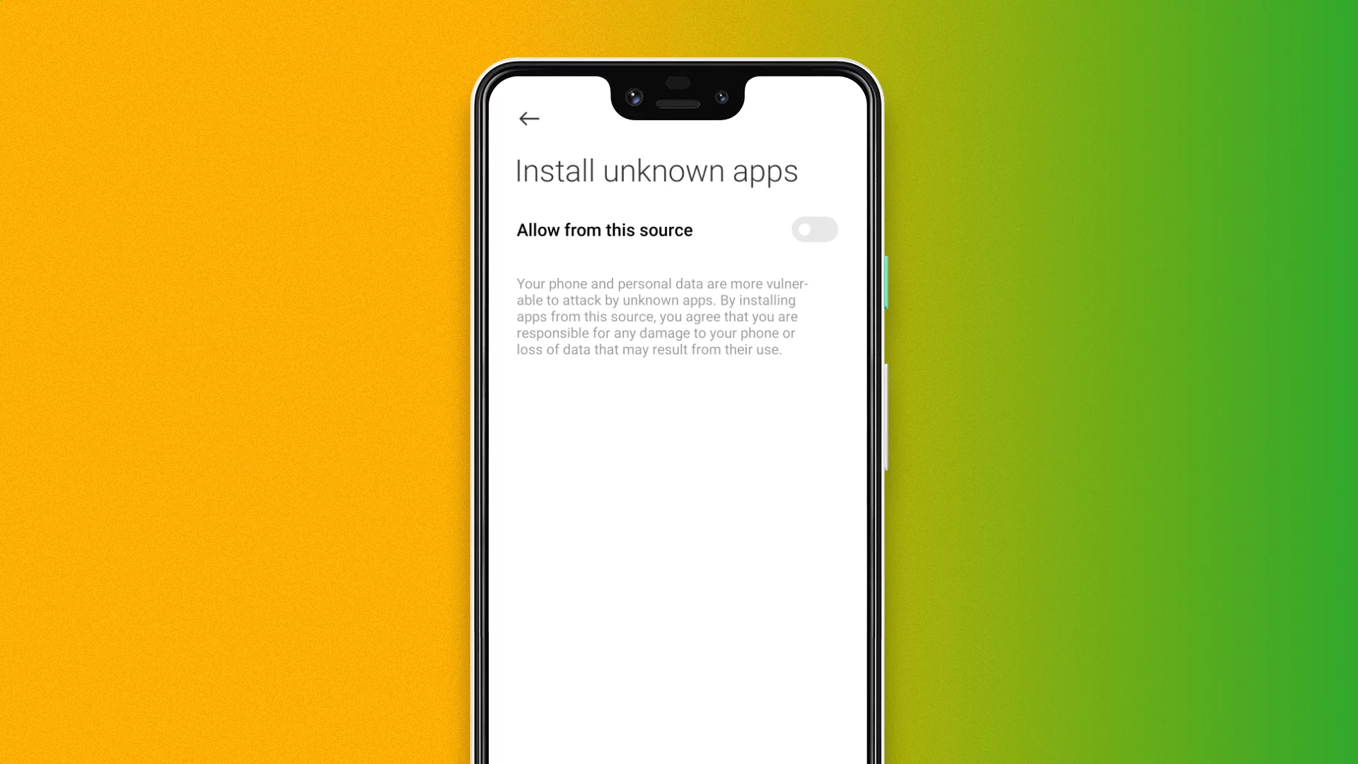 allow to install APK from unknown devices