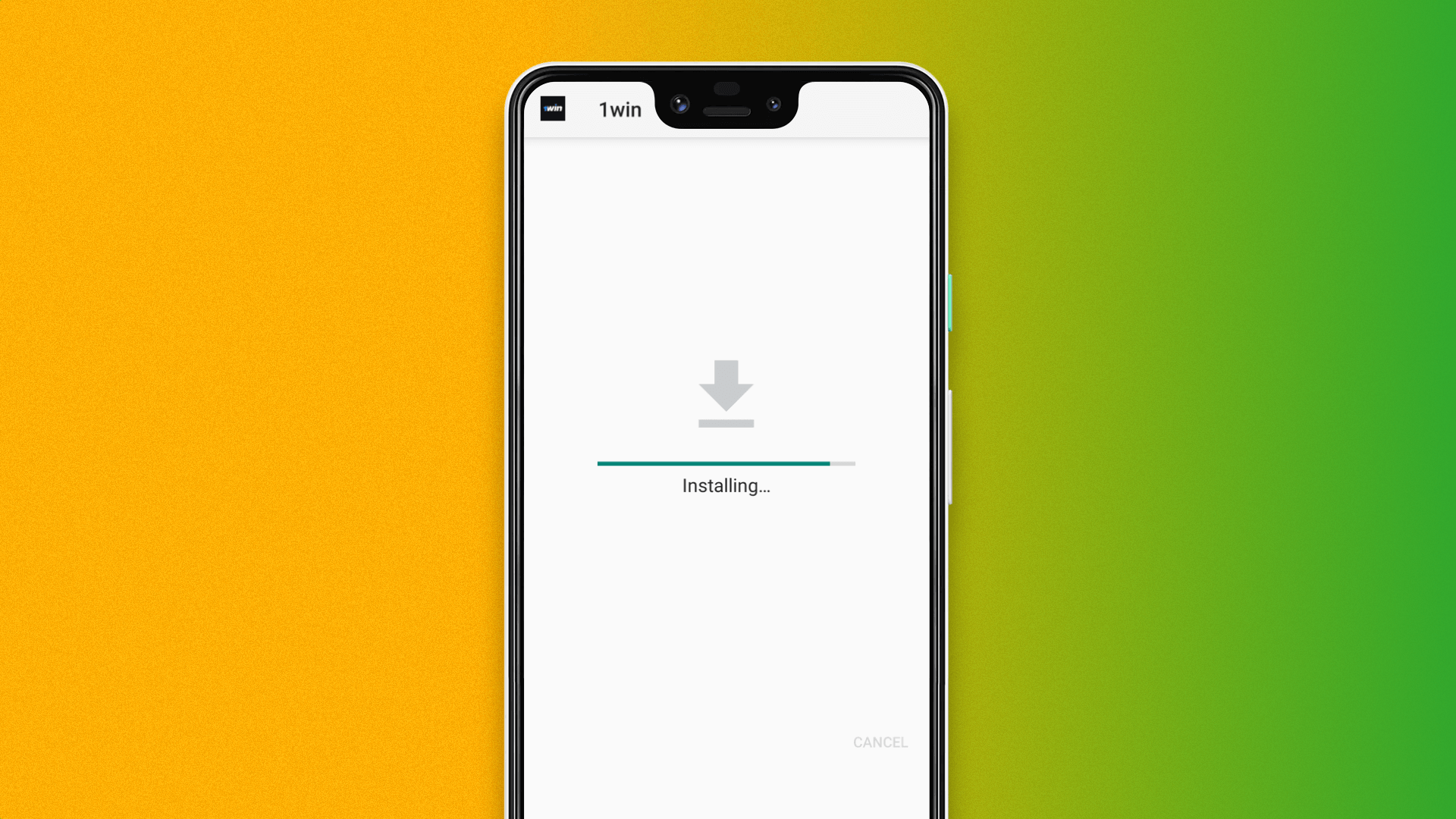 The process of installing the 1win mobile app on android