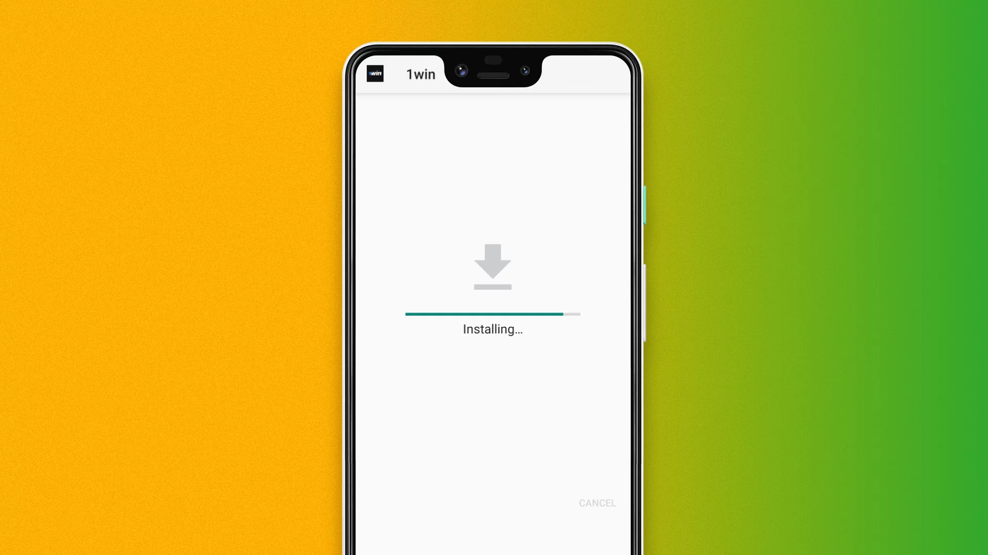 The process of installing the 1win mobile app on android