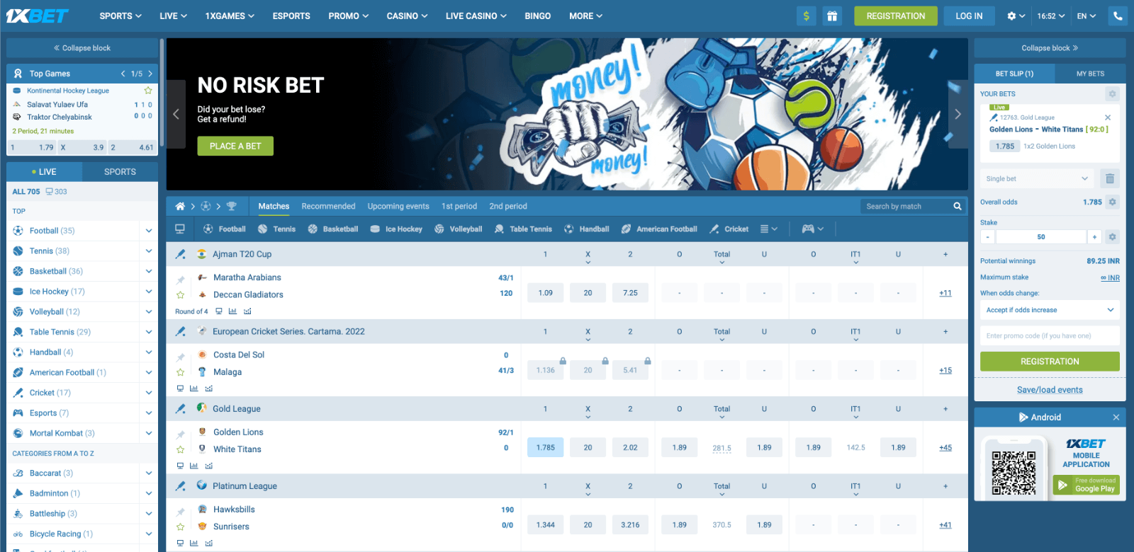 1xbet betting company homepage