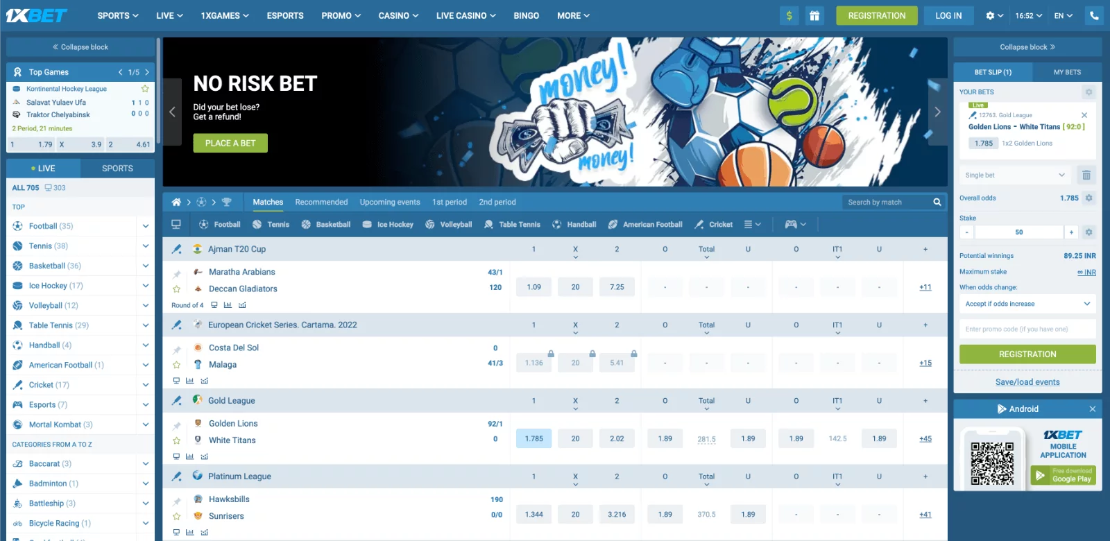 1xbet betting company homepage