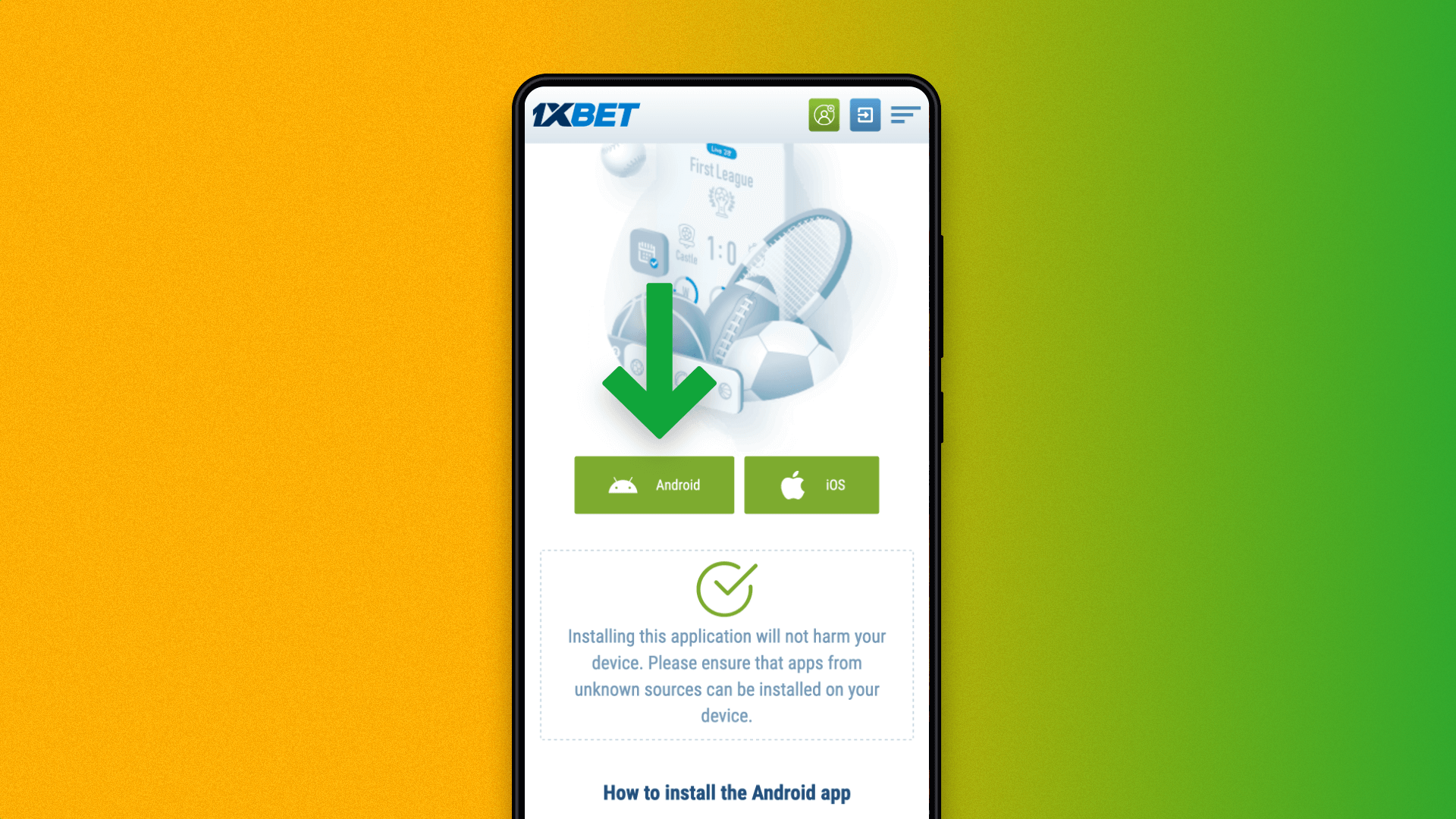 download 1xbet app fro android-devices