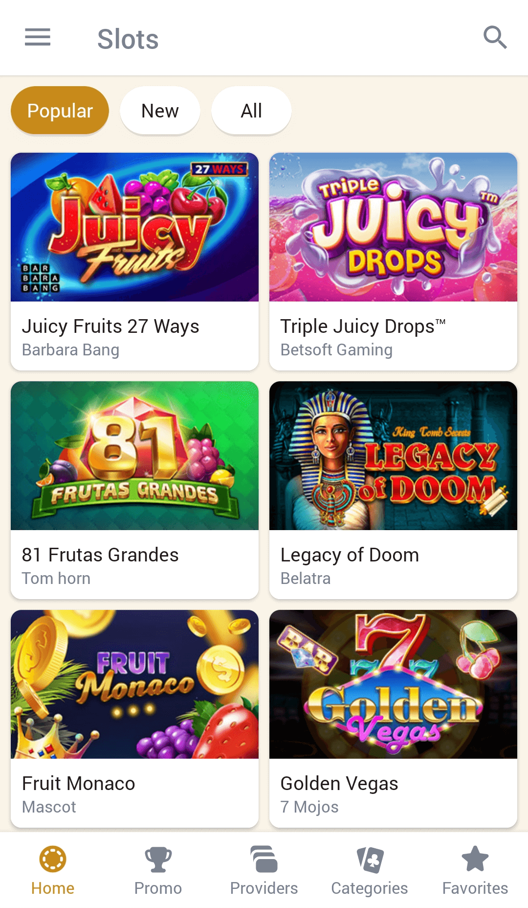 megapari app casino section