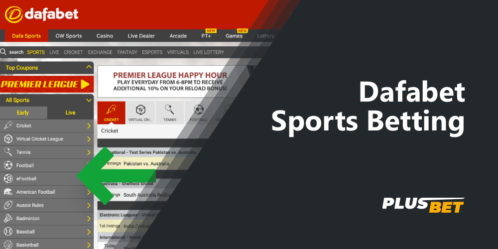 A wide list of sporting disciplines allows you to bet on various sports