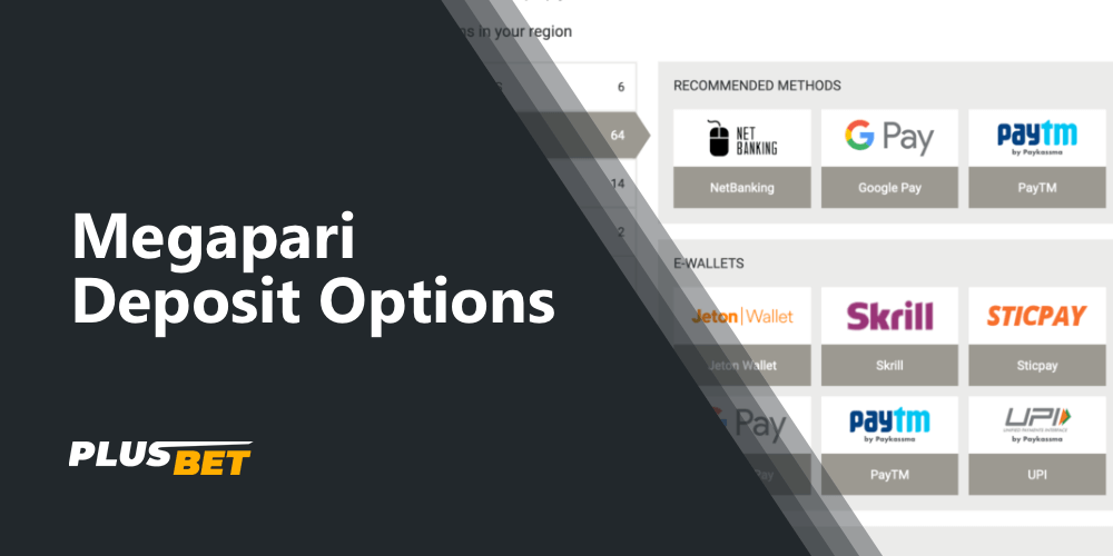 available payment methods on Megapari for players from India