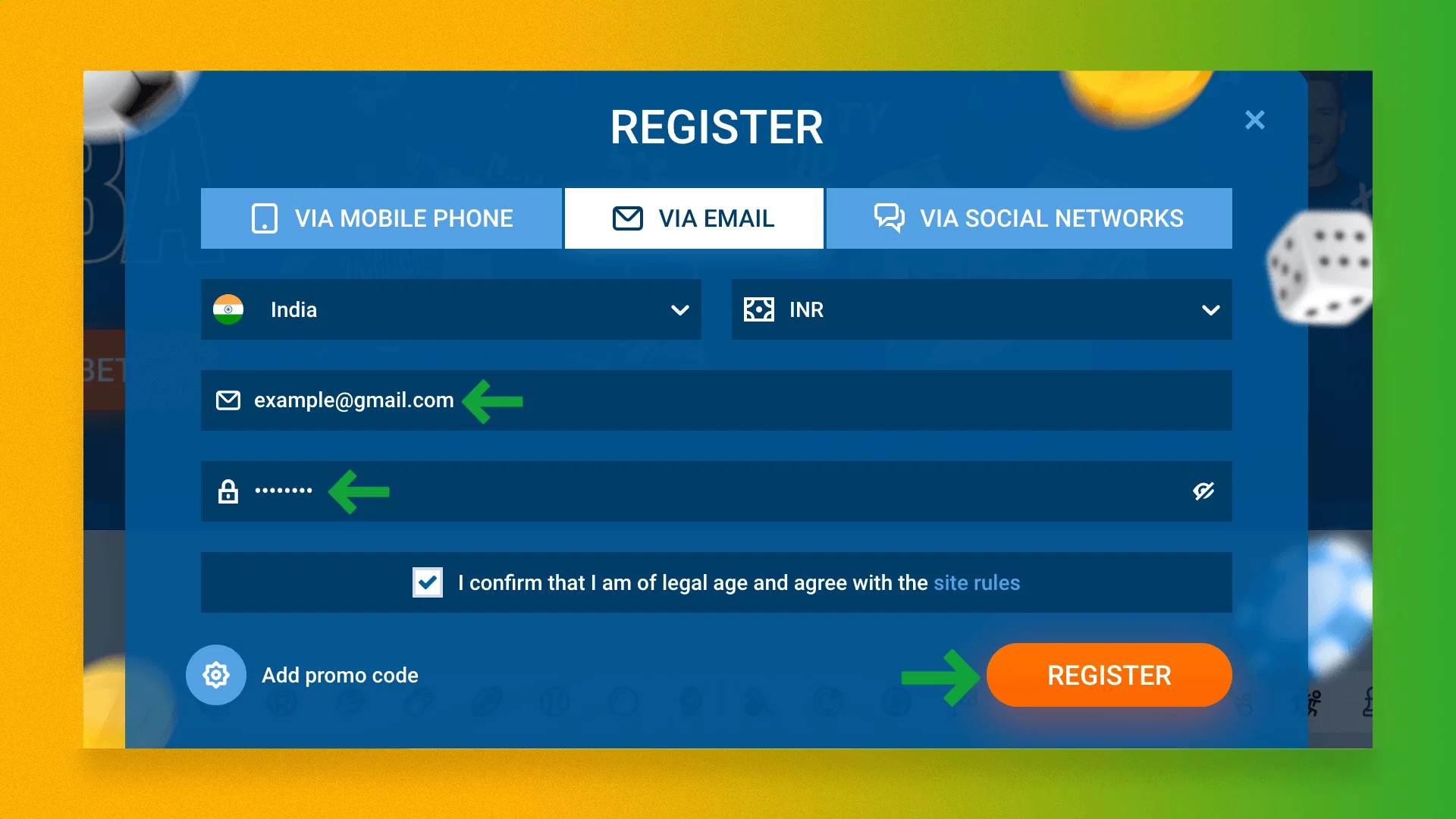 To start betting on kabaddi, you must first register on the website of the betting company