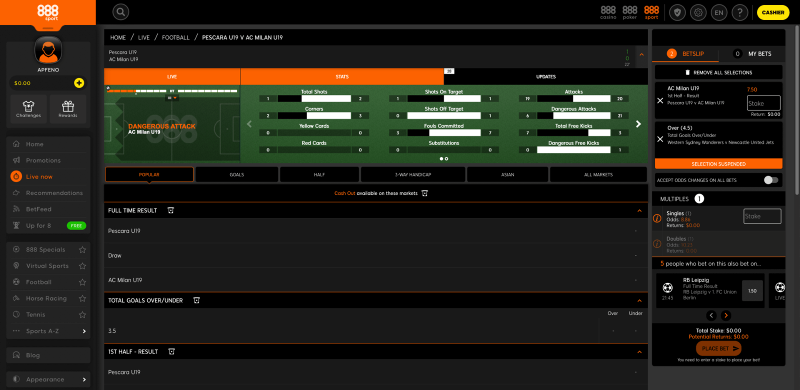 match betting and odds