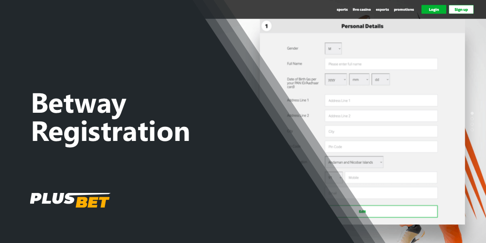 step-by-step registration on the betway bookie website