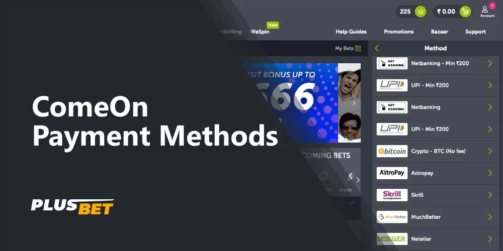 list of payment systems available to indians on the coneon platform