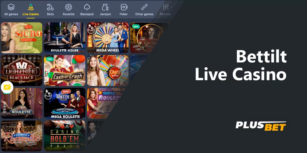 The live casino bettilt section contains many games, including teen pati, andar bahar, joker and others
