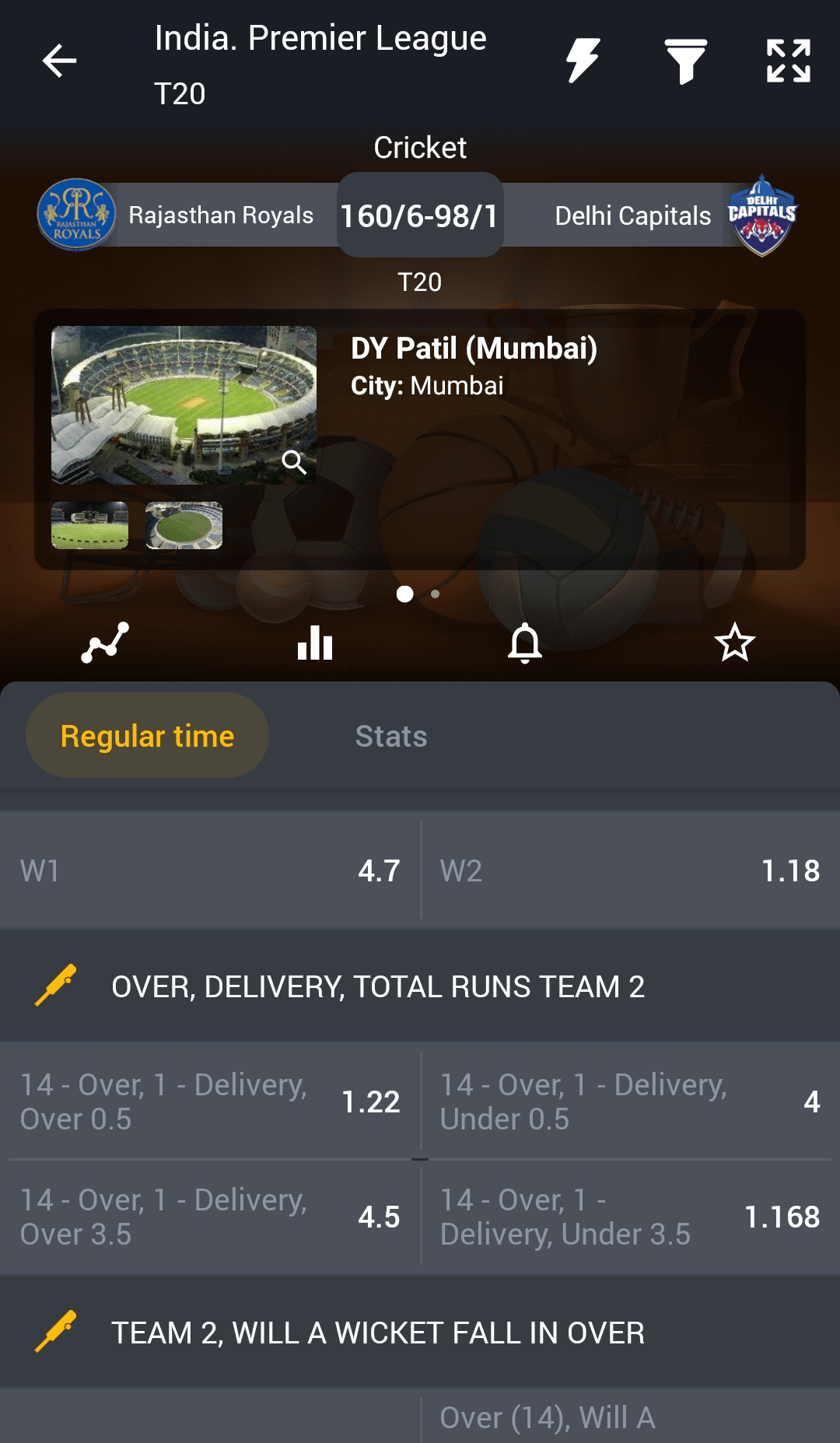 match betting and odds