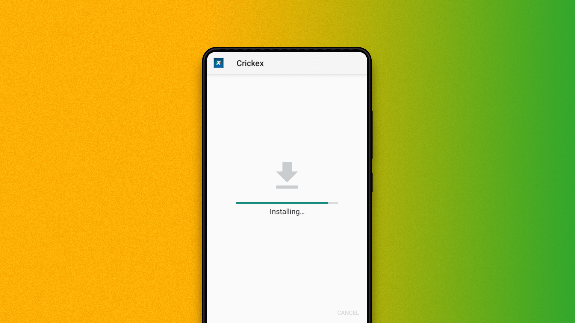 The process of installing the crickex on android app