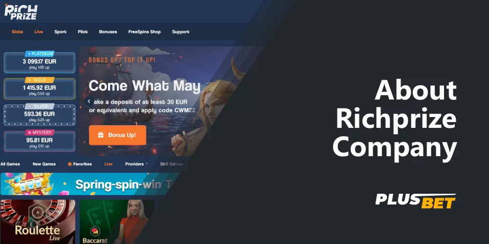 RichRize with over 1,000 casino games and over 50 popular sports disciplines