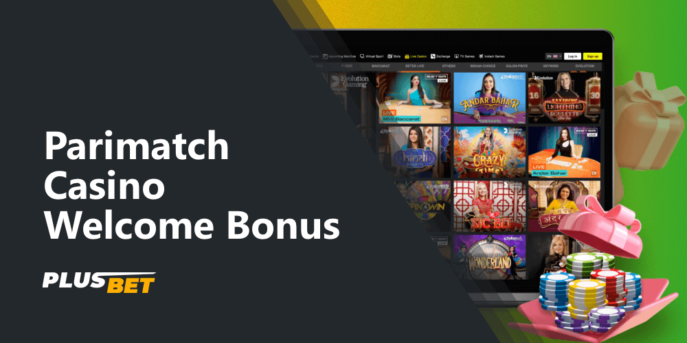 Welcome bonus for casino games at Parimatch
