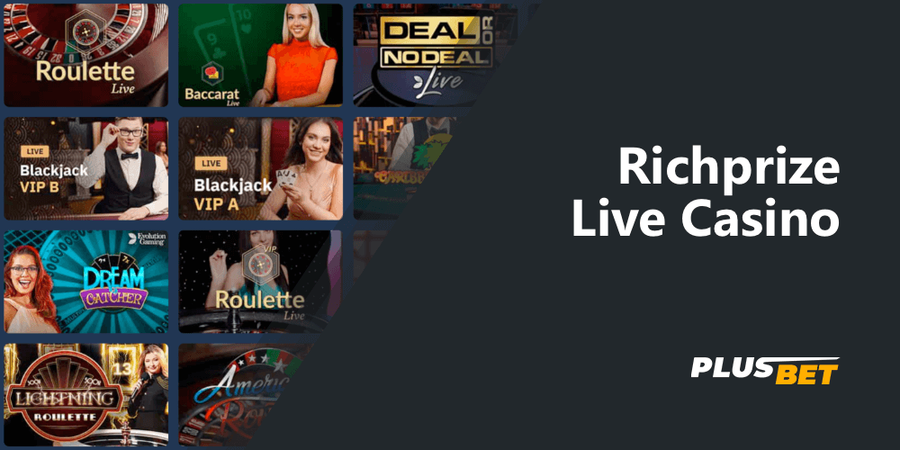 Rich Prize offers the opportunity to play with live dealers