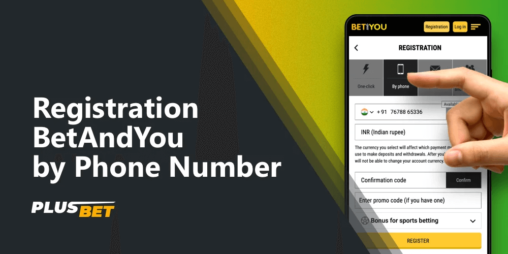 Registration on the BetAndYou platform for betting on sports using your phone number