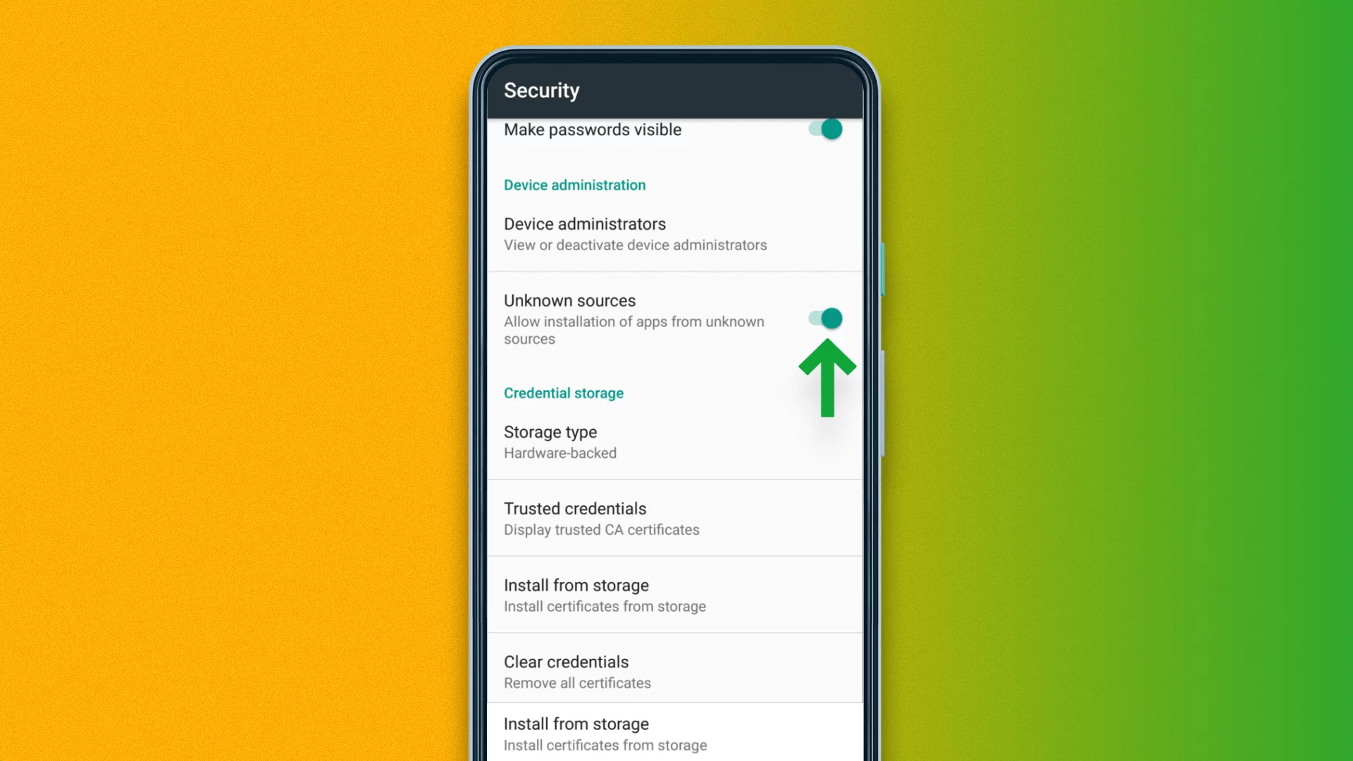 Allow apps from unknown sources to install the Sona9 app on Android