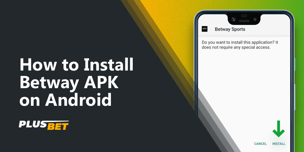 The process of installing the Betway sports betting app on Android smartphones