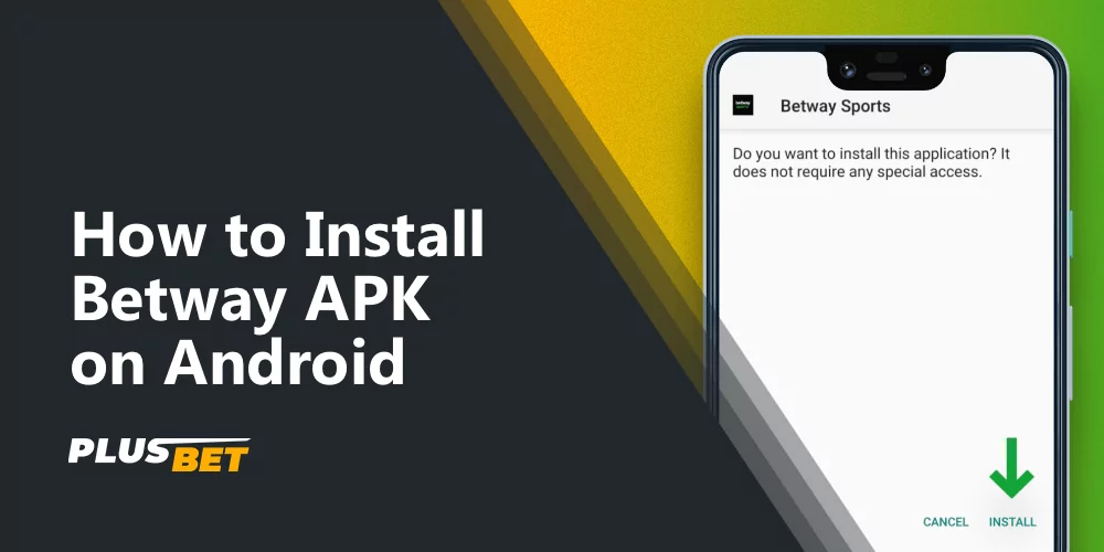 The process of installing the Betway sports betting app on Android smartphones
