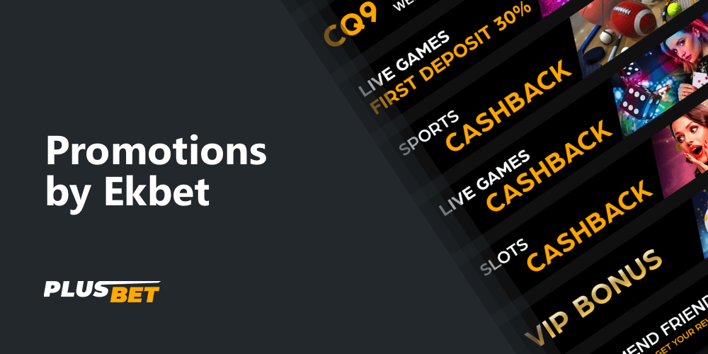 A list of current Ekbet promotions that are available to players from India
