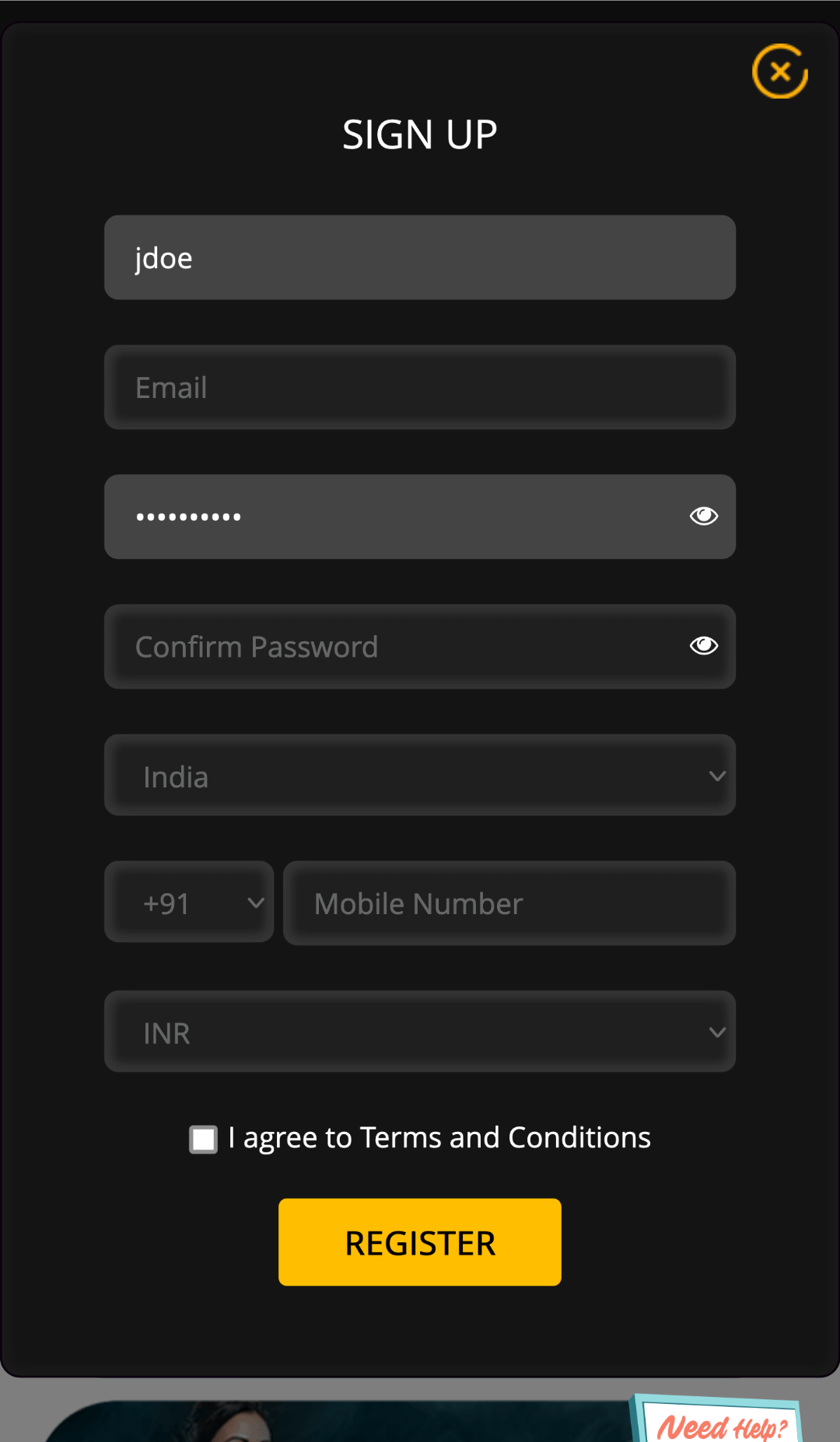 Registration in the Satbet app