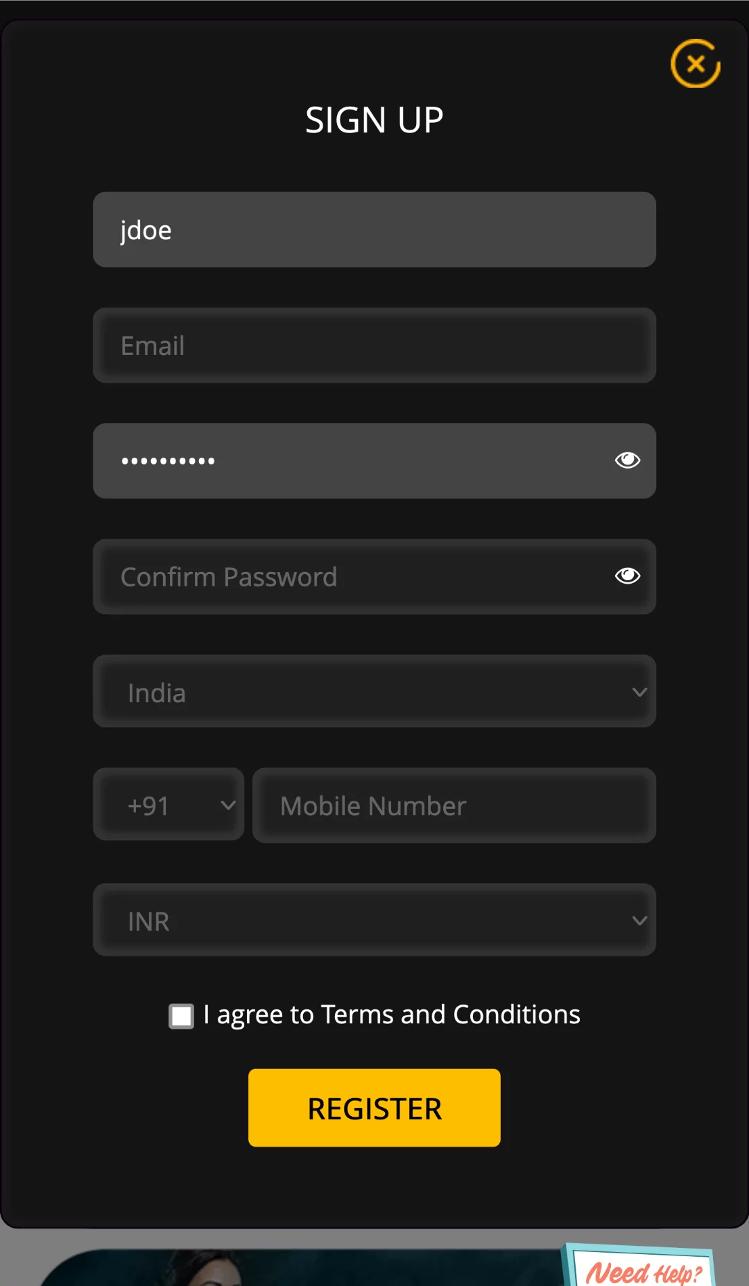 Registration in the Satbet app