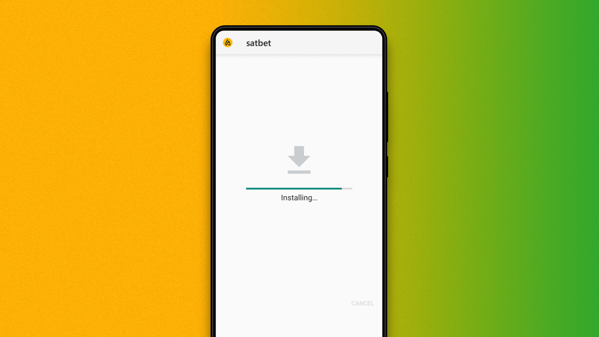 The process of installing the Satbet app on Android