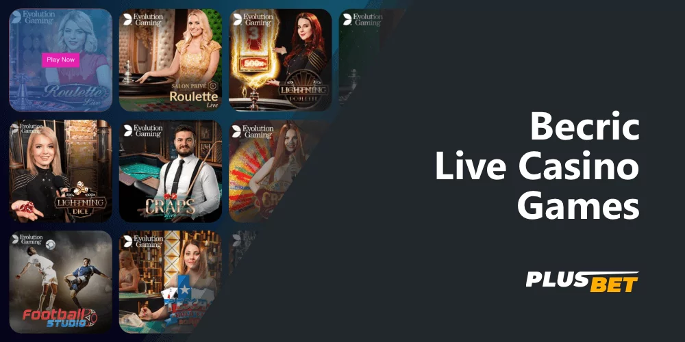 List of popular live casino games at Becric