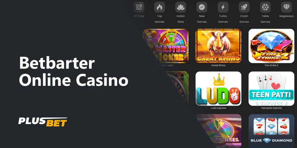 Betbarter online casino section
