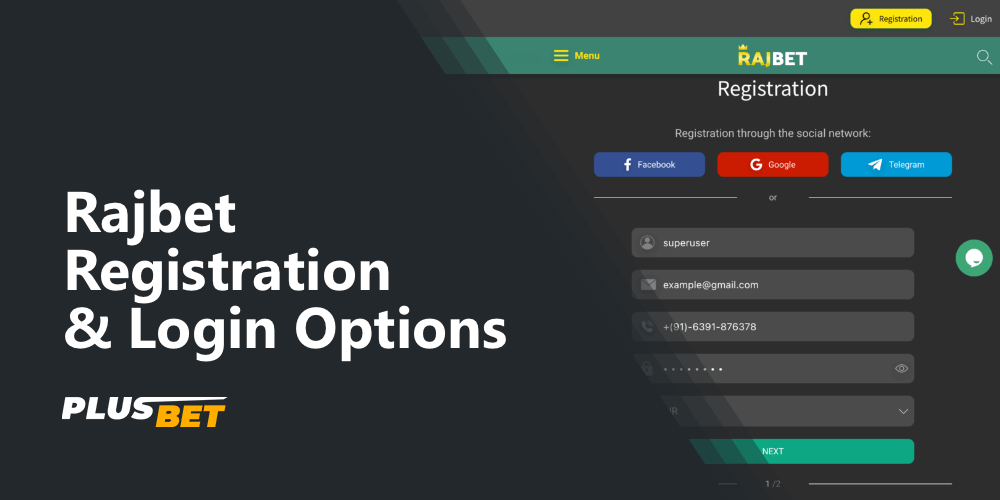 New Rajbet user registration form