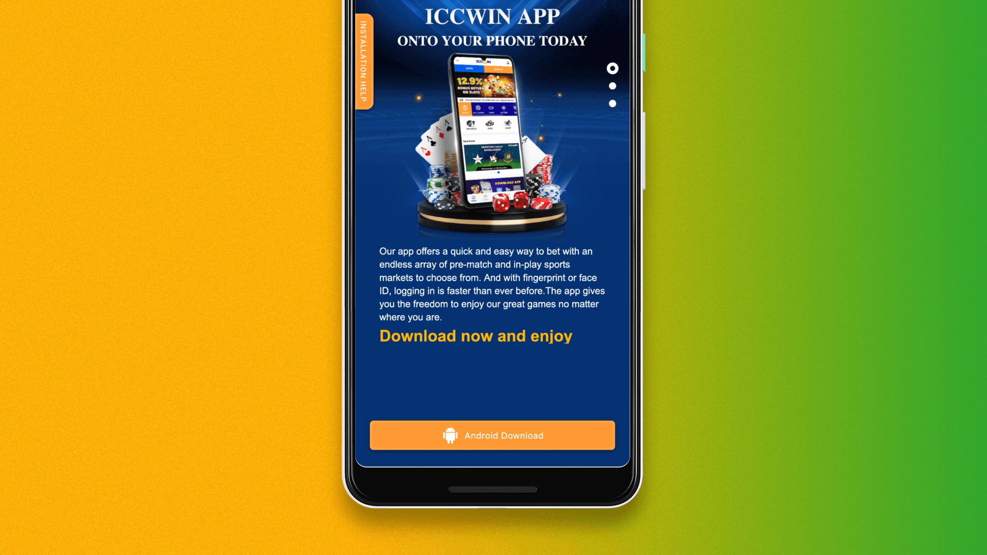 Download the ICCWIN mobile app for sports betting on the go