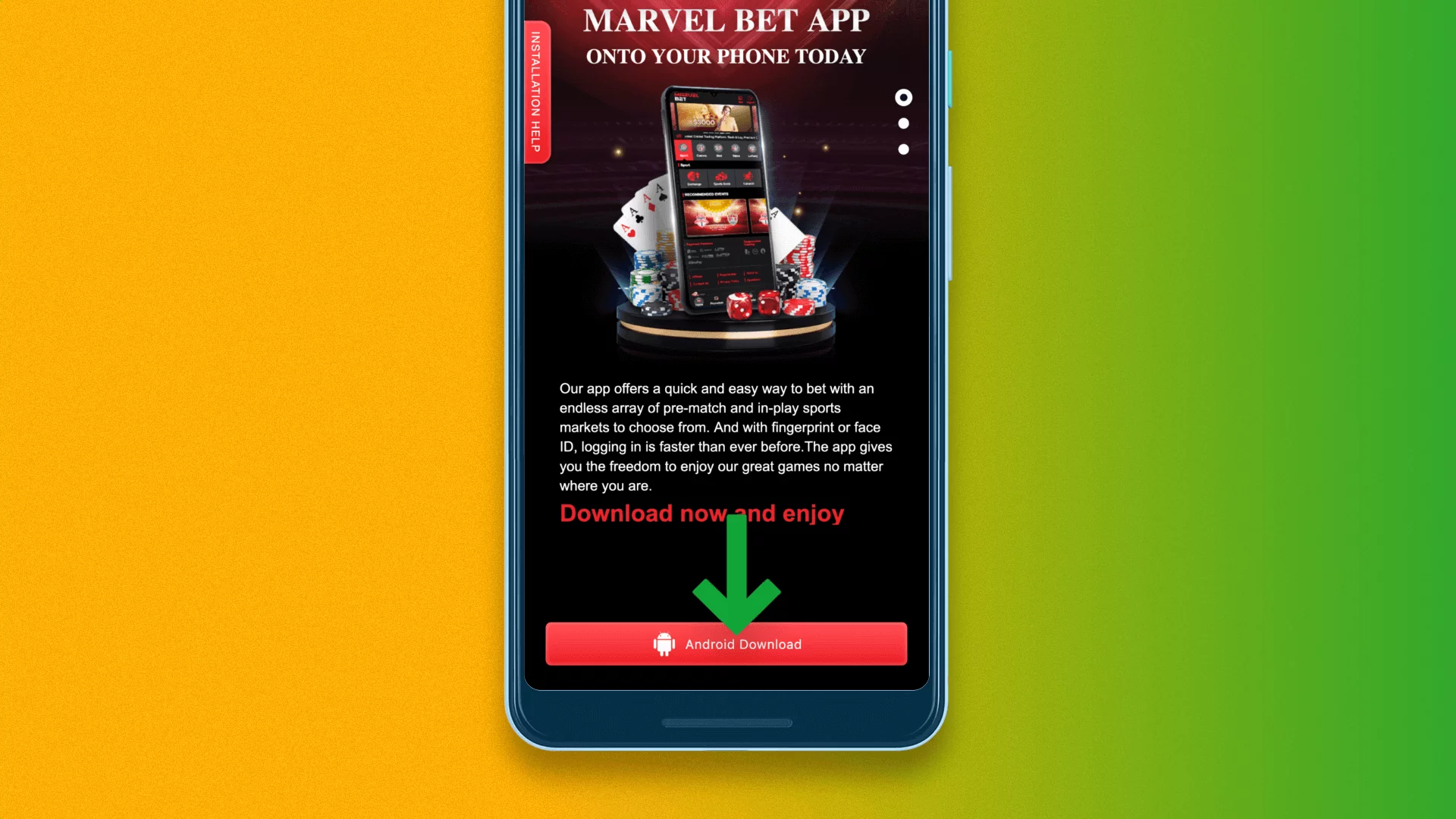 Downloading the Marvelbet mobile app for sports betting in India