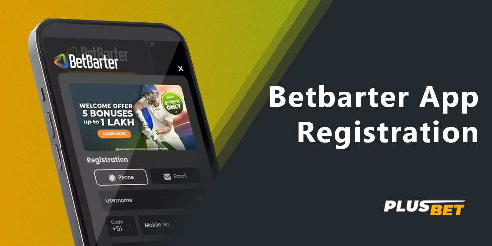 How to create and sign in to a new account through the Betbarter app