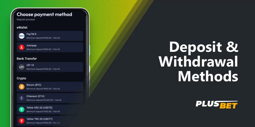 A wide range of payment systems in Odds96 allows you to deposit and withdraw money conveniently for players from India