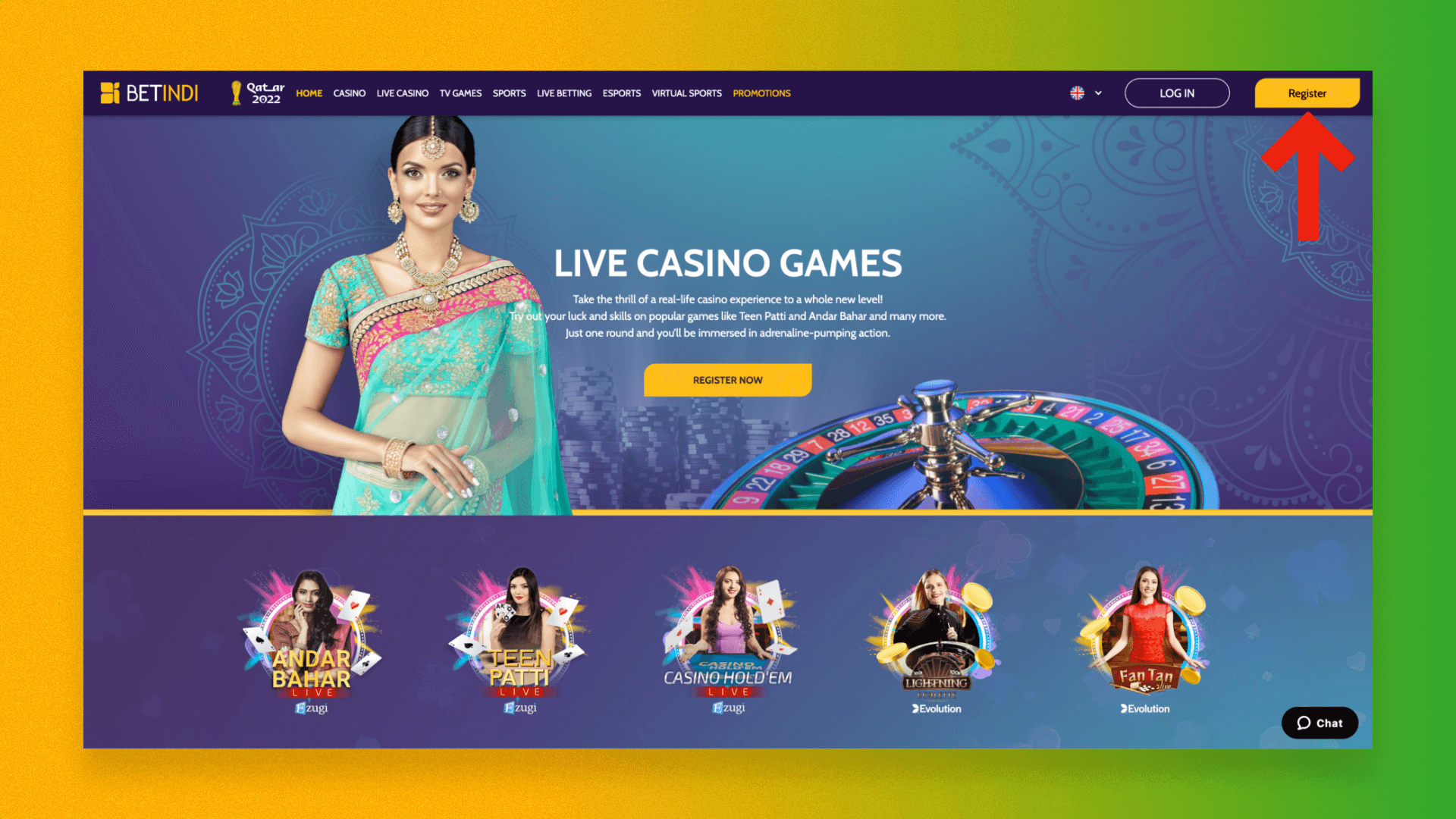 After registering with Betindi, a user from India gets access to all the features of the platform