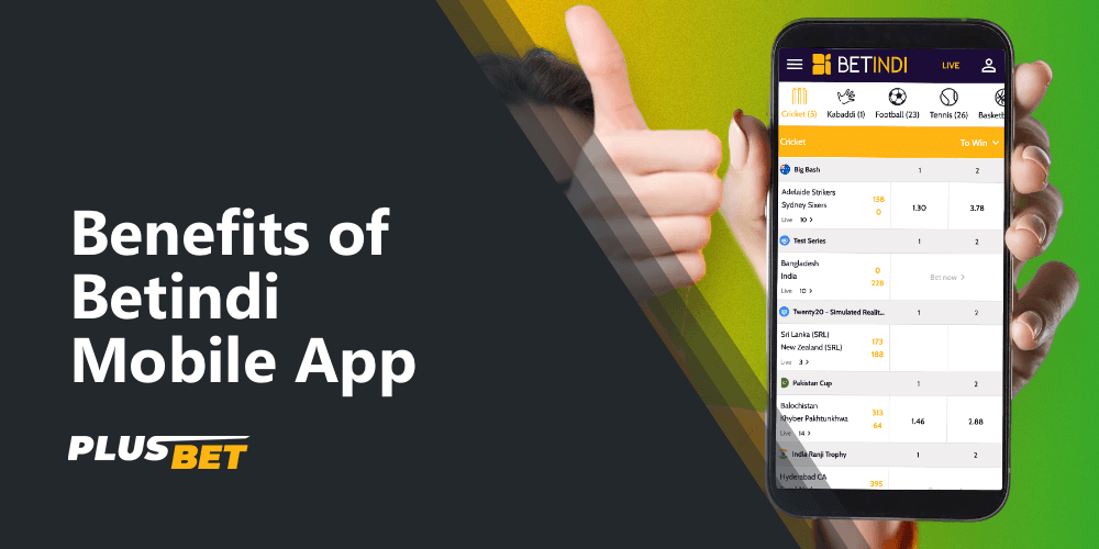 The main benefits of Betindi mobile app for players from India
