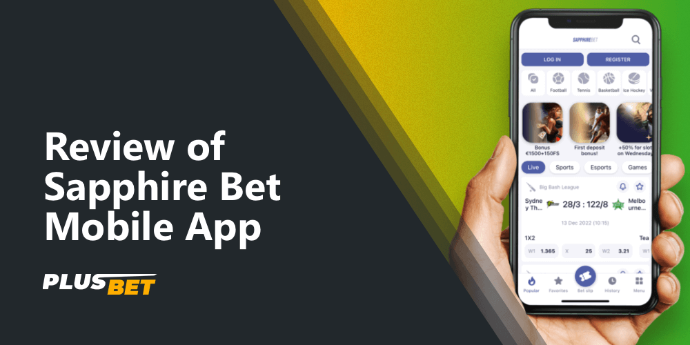 Sapphire bet app is optimized for Android and iOS