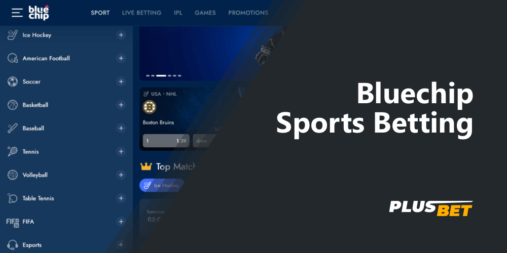 The Bluechip platform offers its Indian users a wide range of bets on sports disciplines and popular championships