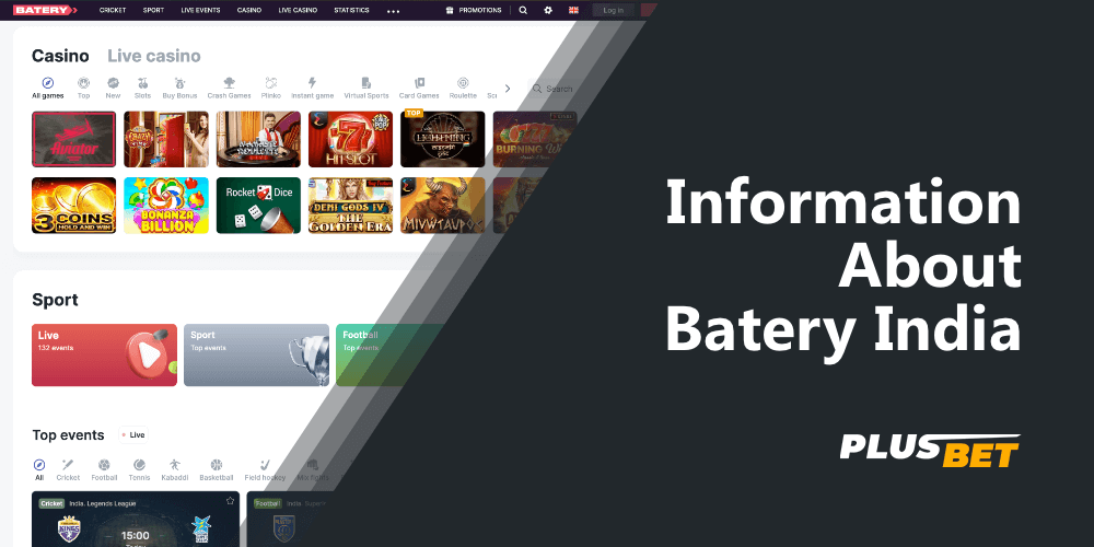 Batery India's gaining momentum platform offers its users generous bonuses, sports betting, licensed games and more