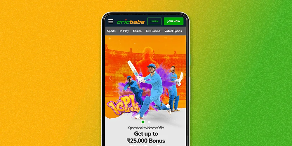 Go to the Cricbaba website on your Android device to download the mobile app