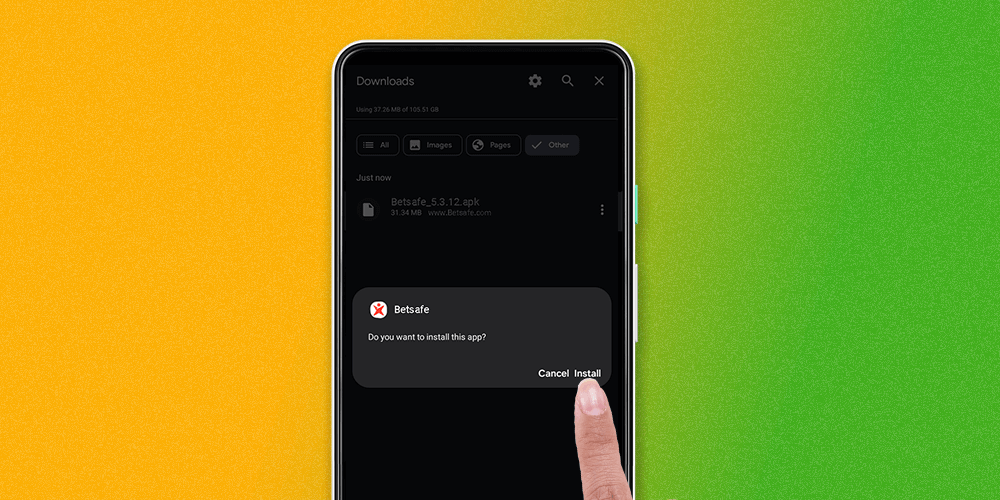 Locate the Betsafe file in your download manager and click on it to start the installation