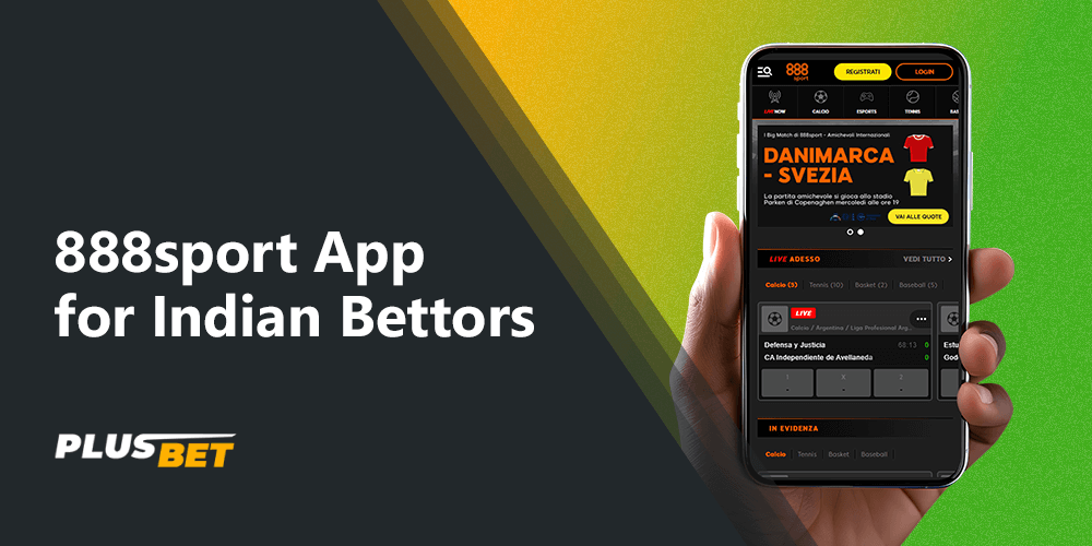The 888sport app allows players from India to bet on sports from their cell phone or tablet